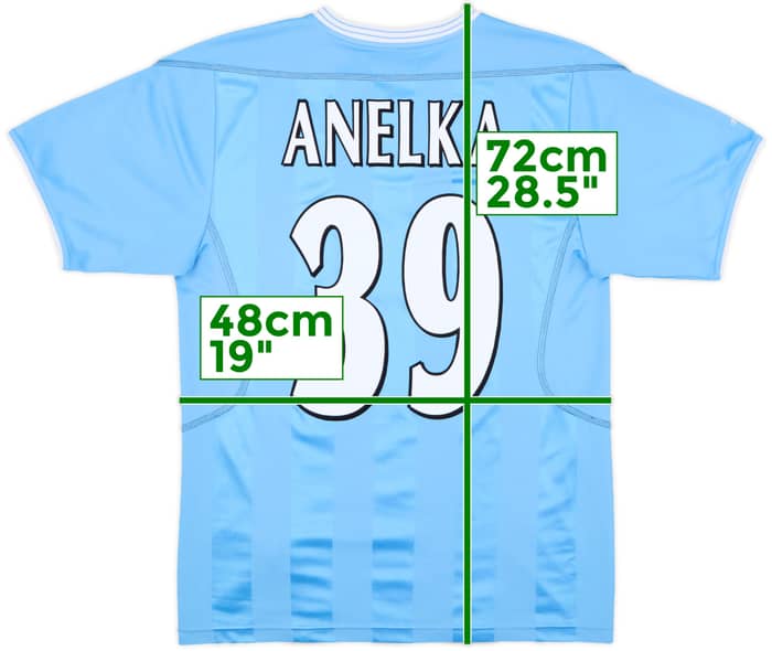 2003-04 Manchester City Home Shirt Anelka #39 - 8/10 - (S)