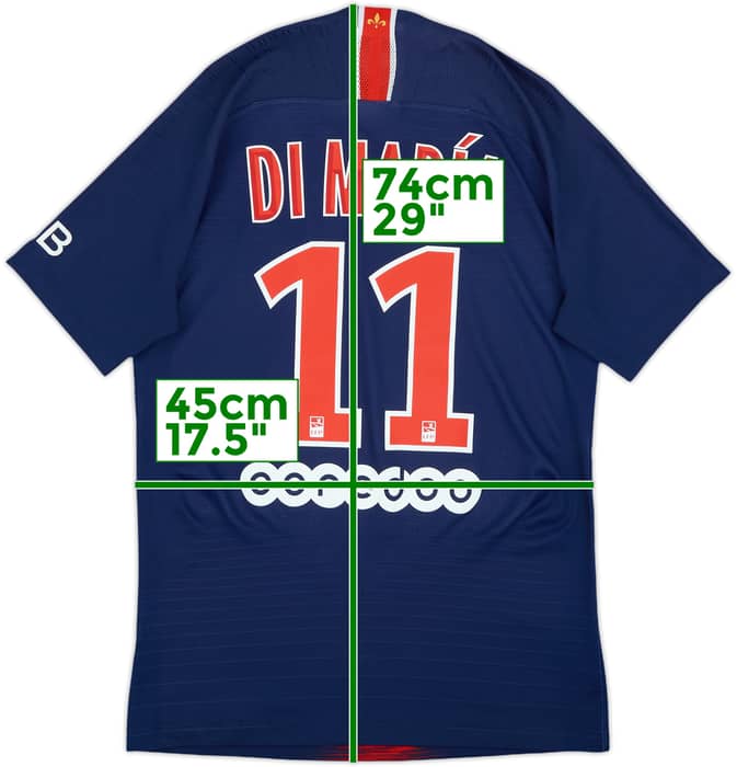 2018-19 Paris Saint-Germain Authentic Home Shirt DiMaria #11 - 6/10 - (S)