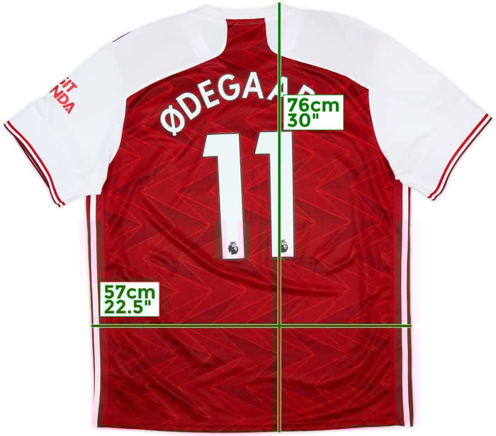 2020-21 Arsenal Home Shirt Odegaard #11 - 10/10 - (XL)