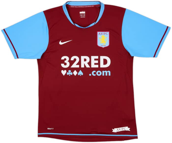 2007-08 Aston Villa Home Shirt Carew #10 - 9/10 - (S)