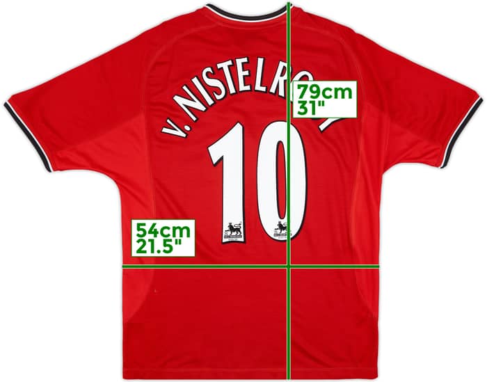 2000-02 Manchester United Home Shirt V.Nistelrooy #10 - 6/10 - (L)