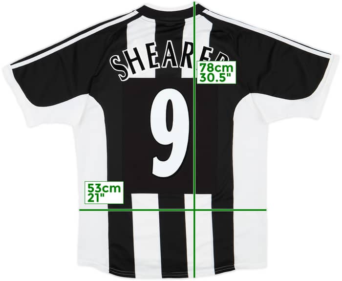 2001-03 Newcastle Home Shirt Shearer #9 - 8/10 - (L)