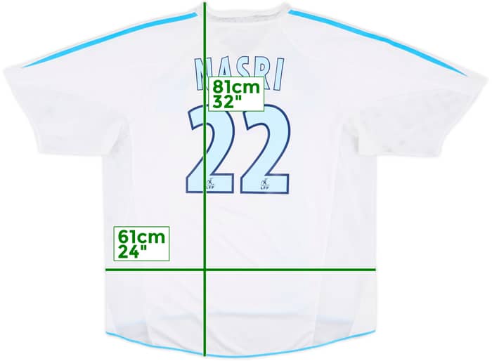 2004-05 Olympique Marseille Home Shirt Nasri #22 - 7/10 - (XL)