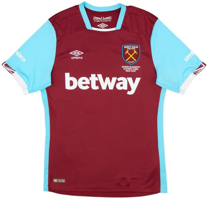 2016-17 West Ham Home Shirt Noble #16 - 8/10 - (M)