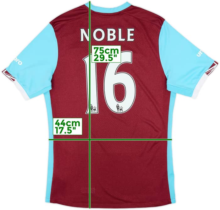 2016-17 West Ham Home Shirt Noble #16 - 8/10 - (M)