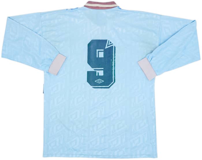 1992-93 England Third L/S Shirt #9 - 4/10 - (XL)