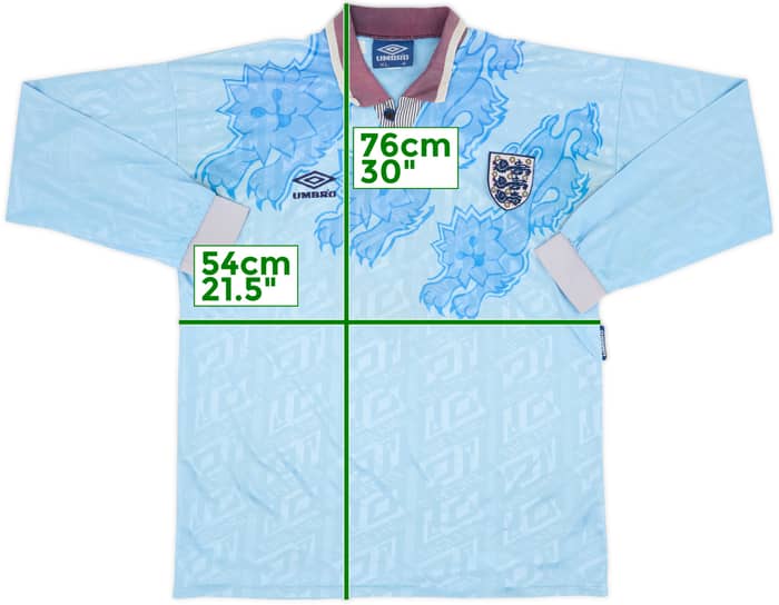 1992-93 England Third L/S Shirt #9 - 4/10 - (XL)