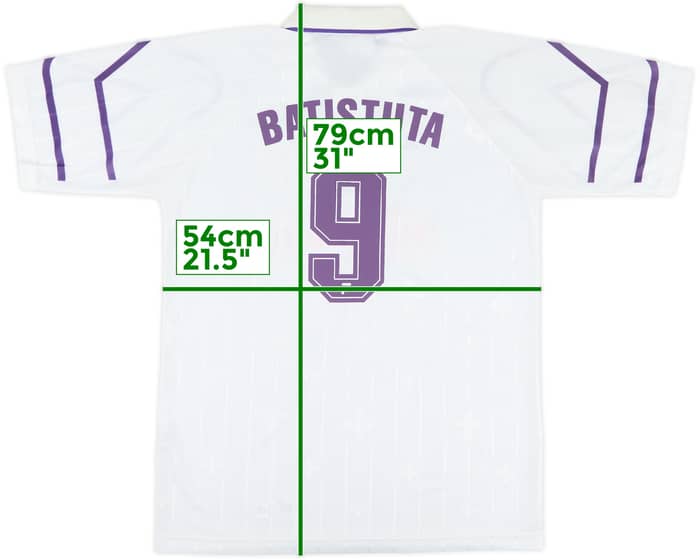 1997-98 Fiorentina Away Shirt Batistuta #9 - 8/10 - (L)
