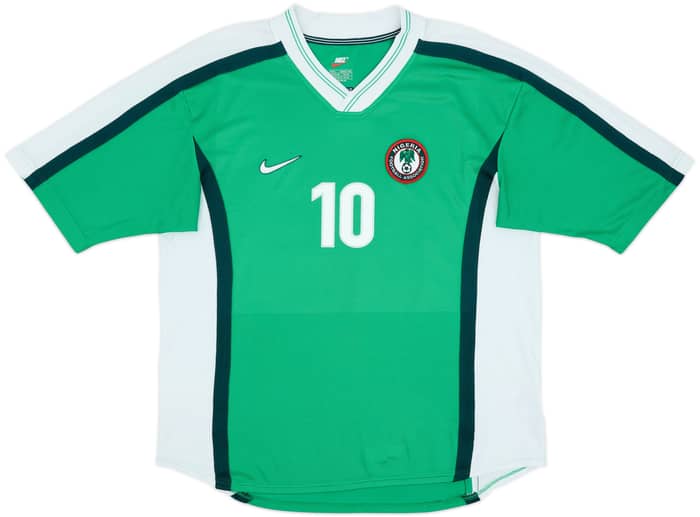 1998-00 Nigeria Home Shirt Okocha #10 - 9/10 - (L)