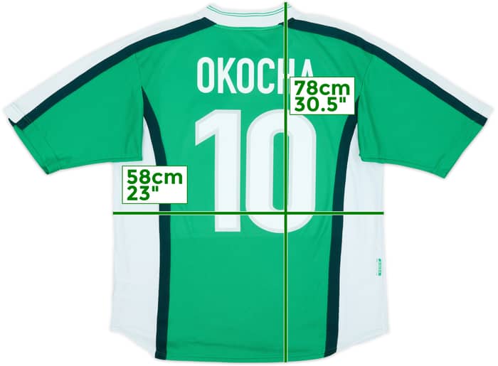 1998-00 Nigeria Home Shirt Okocha #10 - 9/10 - (L)