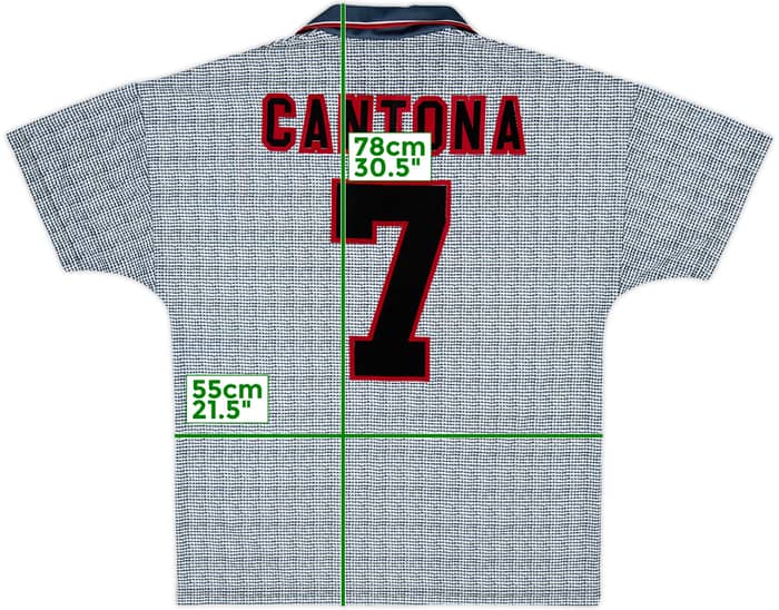 1995-96 Manchester United Away Shirt Cantona #7 - 8/10 - (L)