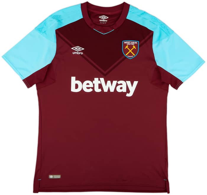 2017-18 West Ham Home Shirt Noble #16 - 9/10 - (XL)