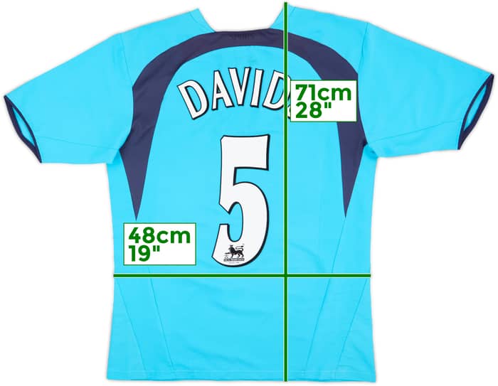 2006-07 Tottenham Away Shirt Davids #5 - 8/10 - (S)
