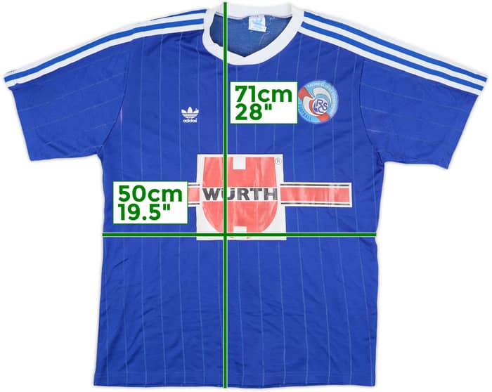 1991-92 Strasbourg Home Shirt #7 - 8/10 - (M)