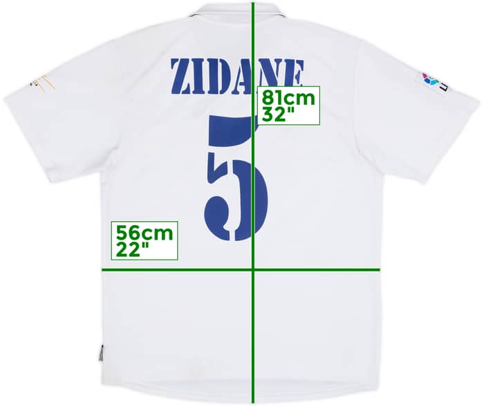 2002-03 Real Madrid Centenary Home Shirt Zidane #5 - 6/10 - (M)