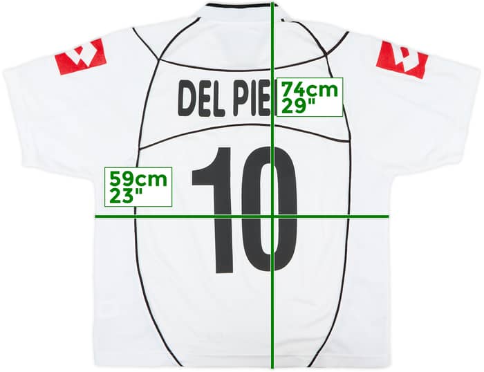 2002-03 Juventus Away Shirt Del Piero #10 - 7/10 - (XL)