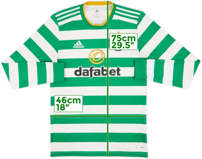 2020-21 Celtic Home L/S Shirt - 5/10 - (S)