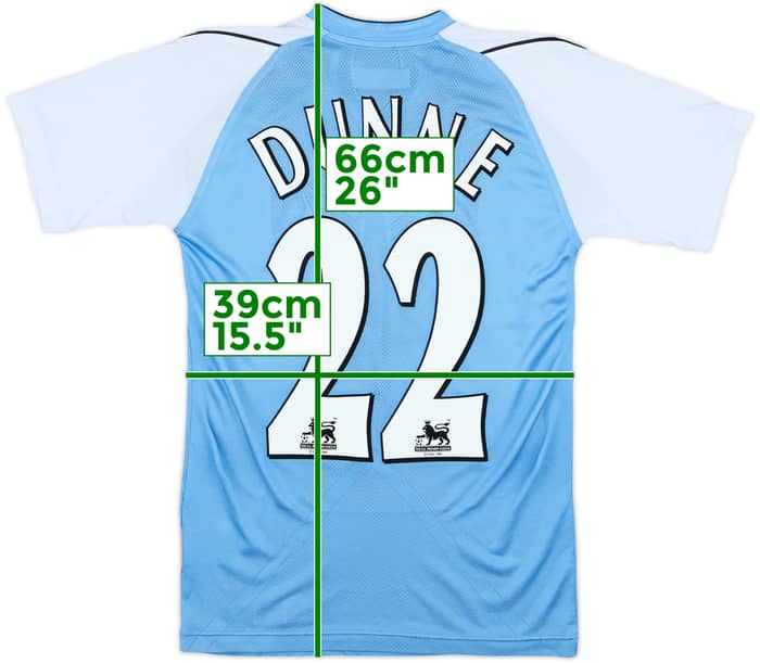 2006-07 Manchester City Home Shirt Dunne #22 - 7/10 - (XS)