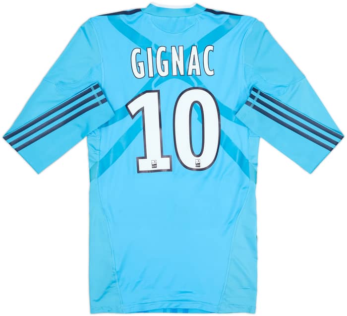 2010-11 Olympique Marseille Player Issue TechFit Away L/S Shirt Gignac #10 - 9/10 - (S)