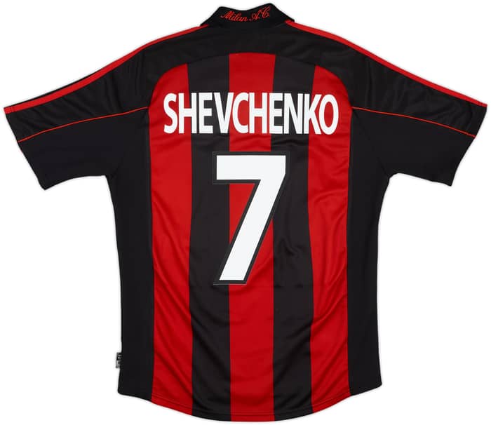 2000-02 AC Milan Home Shirt Shevchenko #7 - 8/10 - (M)