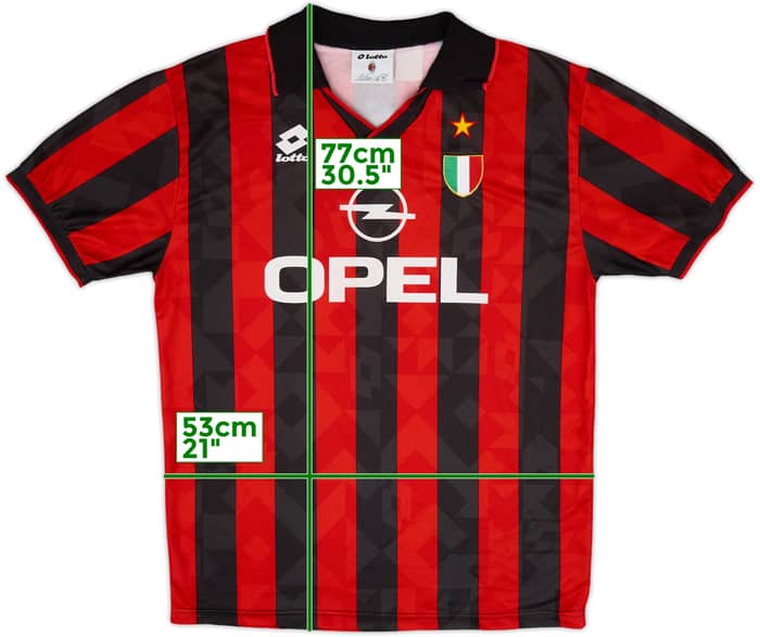 1994-95 AC Milan Home Shirt - 5/10 - (L)