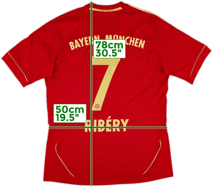 2011-13 Bayern Munich Home Shirt Ribery #7 - 8/10 - (M)