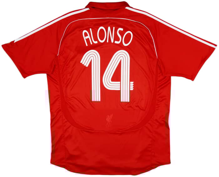 2006-08 Liverpool Home Shirt Alonso #14 - 6/10 - (XXL)