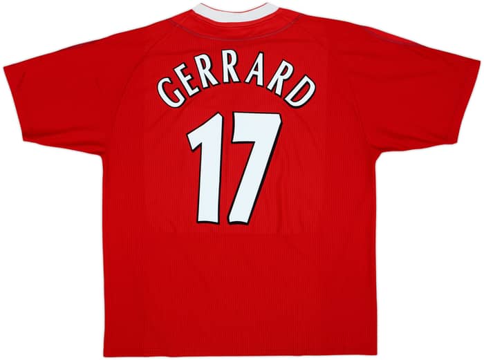2002-04 Liverpool Home Shirt Gerrard #17 - 6/10 - (XL)