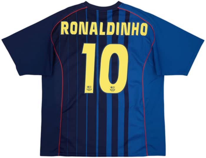 2004-05 Barcelona Basic Away Shirt Ronaldinho #10 - 6/10 - (XL)