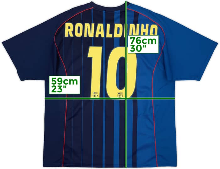2004-05 Barcelona Basic Away Shirt Ronaldinho #10 - 6/10 - (XL)
