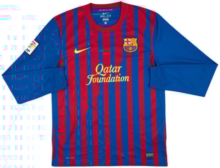 2011-12 Barcelona Home L/S Shirt Fabregas #4 - 9/10 - (M)
