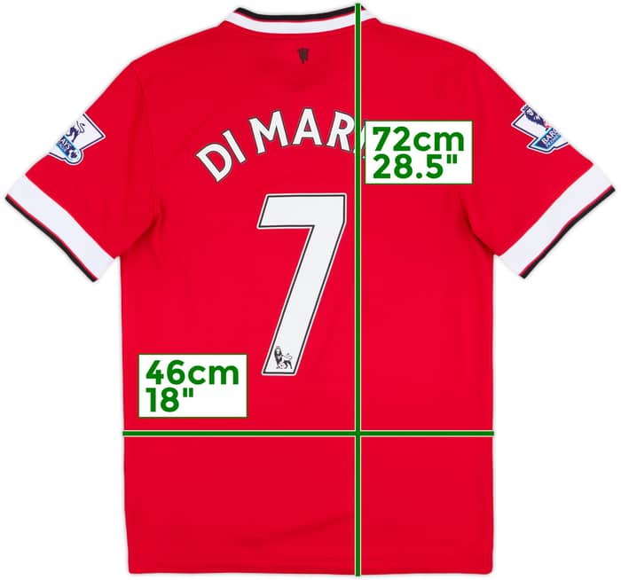 2014-15 Manchester United Home Shirt Di Maria #7 - 7/10 - (S)