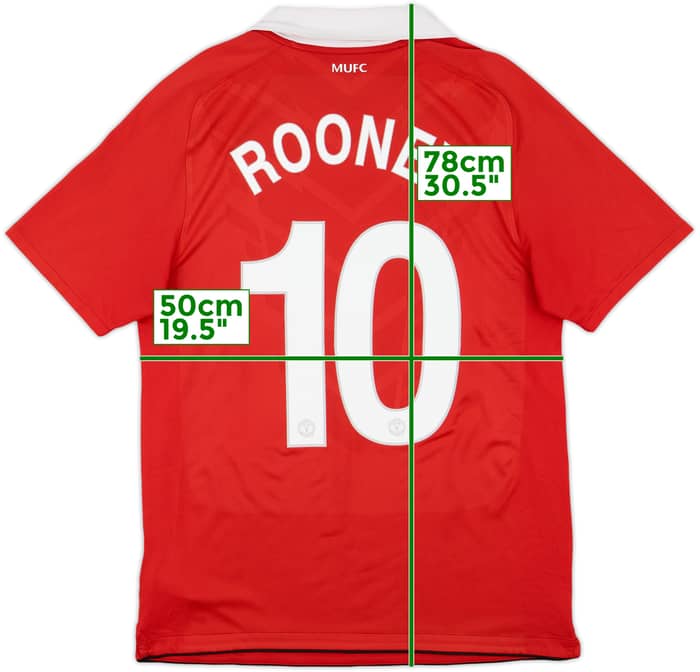 2010-11 Manchester United Home Shirt Rooney #10 - 5/10 - (M)