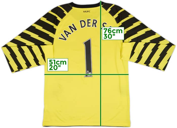 2010-11 Manchester United Yellow GK Shirt Van Der Sar #1 - 7/10 - (XL)