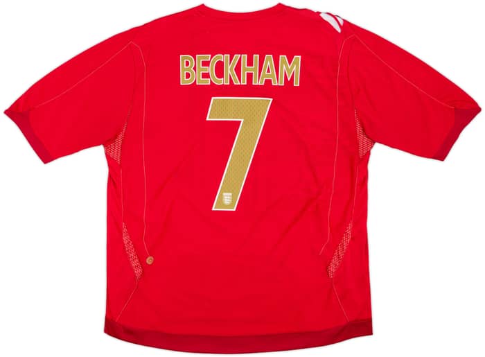2006-08 England Away Shirt Beckham #7 - 5/10 - (XXL)