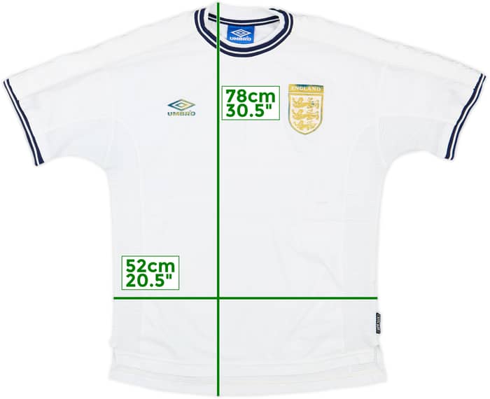 1999-01 England Home Shirt - 4/10 - (L)