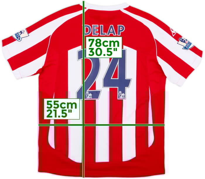 2009-10 Stoke City Home Shirt Delap #24 - 6/10 - (L)