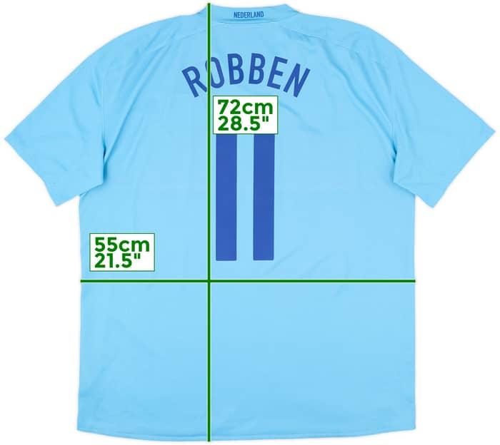 2008-10 Netherlands Away Shirt Robben #11 - 7/10 - (XL)