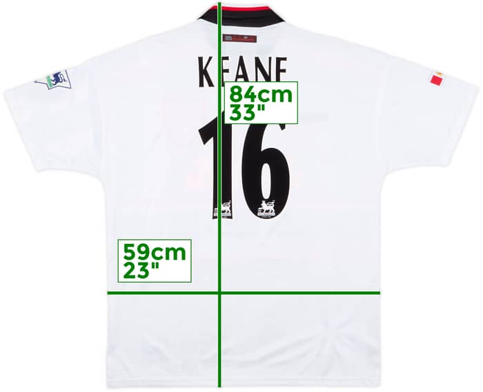 1997-99 Manchester United Away Shirt Keane #16 - 9/10 - (XL)