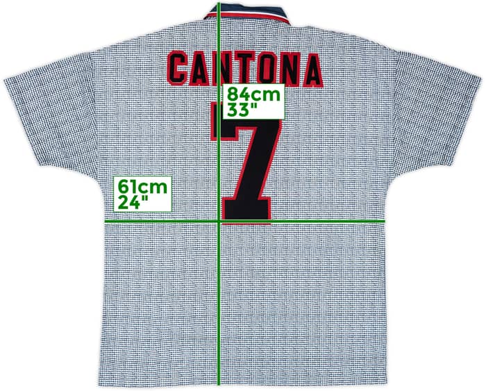 1995-96 Manchester United Away Shirt Cantona #7 - 9/10 - (XL)