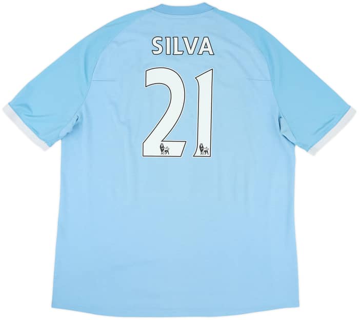 2010-11 Manchester City Home Shirt Silva #21 - 6/10 - (XXL)