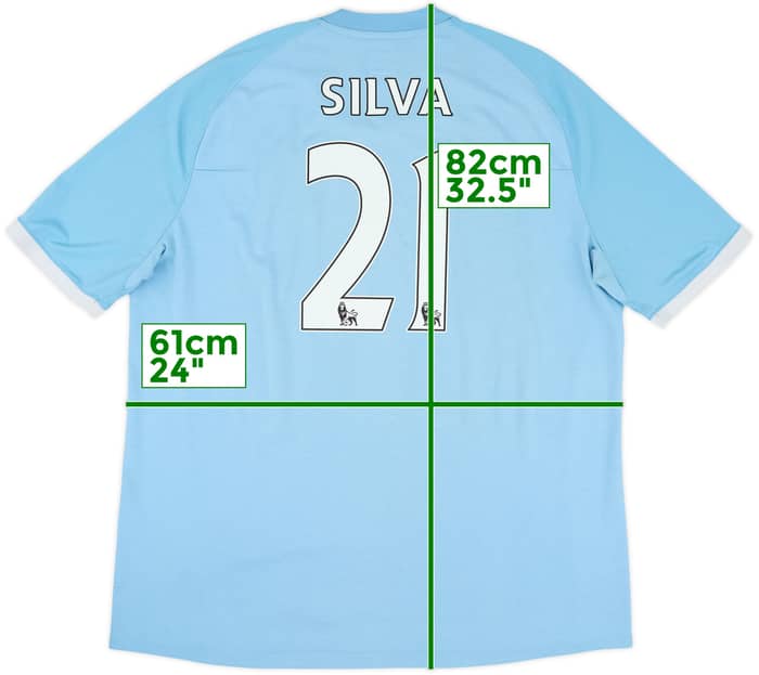 2010-11 Manchester City Home Shirt Silva #21 - 6/10 - (XXL)