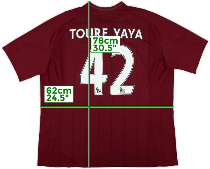 2012-13 Manchester City Away Shirt Toure Yaya #42 - 8/10 - (XXL)