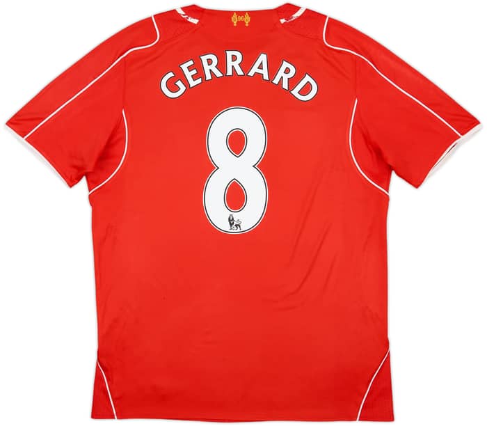 2014-15 Liverpool Home Shirt Gerrard #8 - 6/10 - (L)