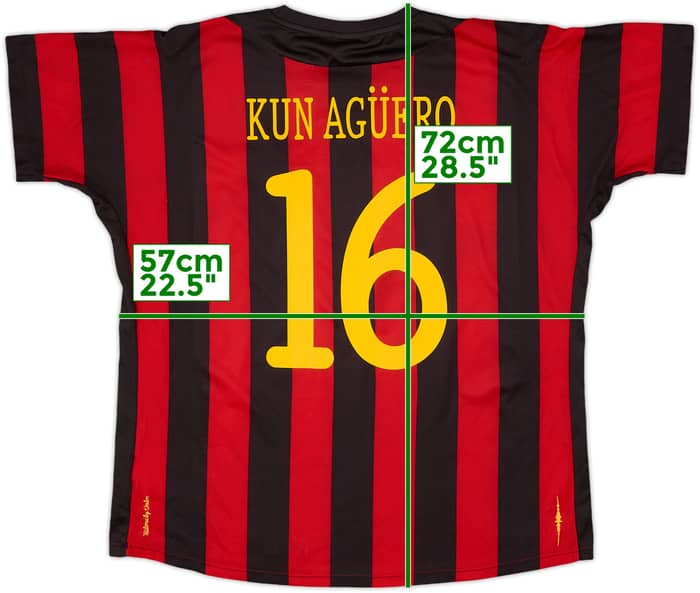 2011-12 Manchester City Away Shirt Kun Aguero #16 - 7/10 - (XL)