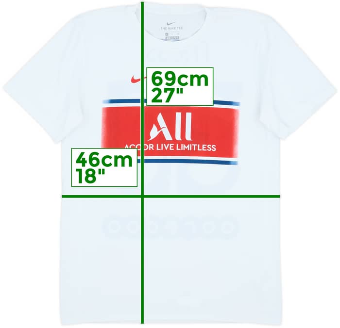 2021-22 Paris Saint-Germain Nike Messi #30 Tee - 8/10 - (S)