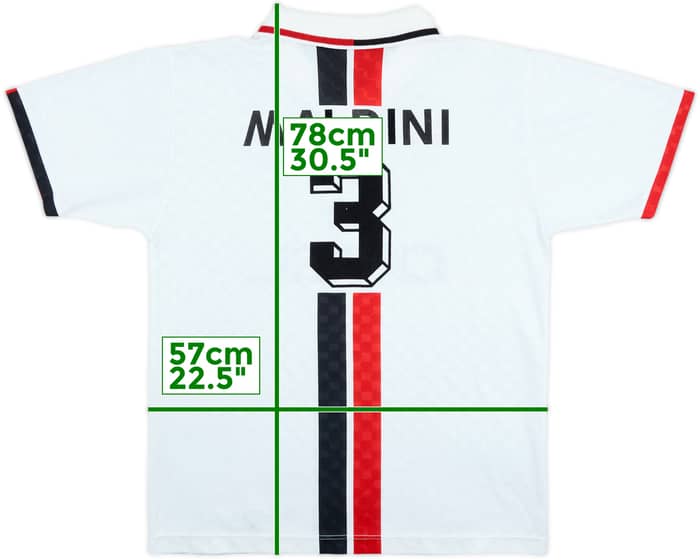 1996-97 AC Milan Away Shirt Maldini #3 - 8/10 - (XL)