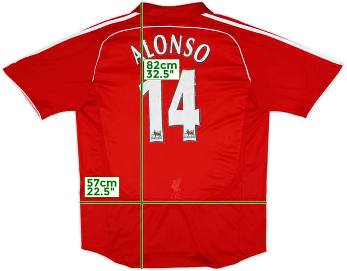 2006-08 Liverpool Home Shirt Alonso #14 - 5/10 - (XL)