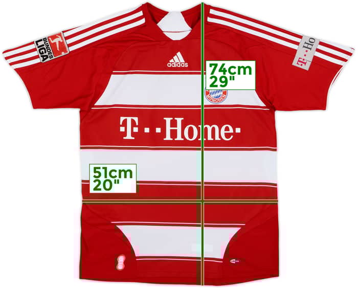 2007-08 Bayern Munich Home Shirt Toni #9 - 6/10 - (XL.Boys)