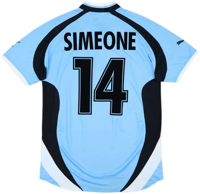 2000-01 Lazio Home Shirt Simeone #14 - 6/10 - (M)